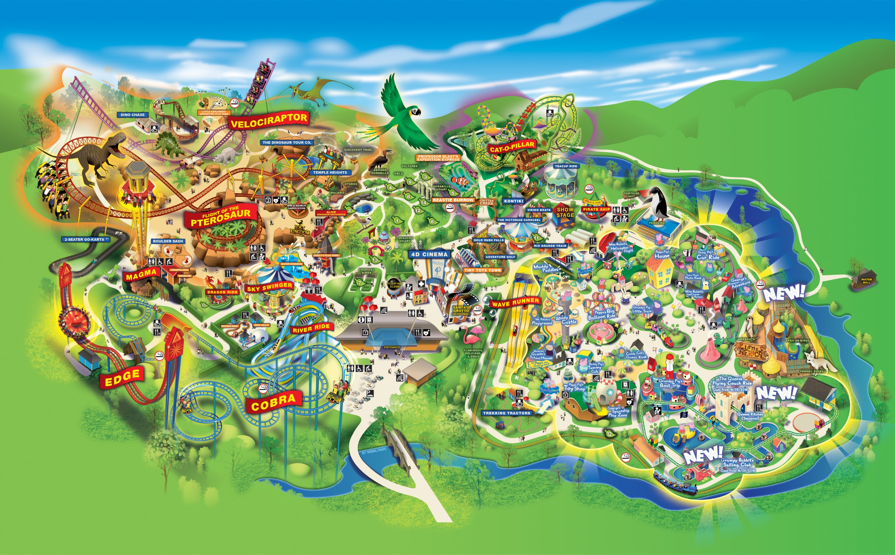 Theme Park Map Paultons Family Theme Park