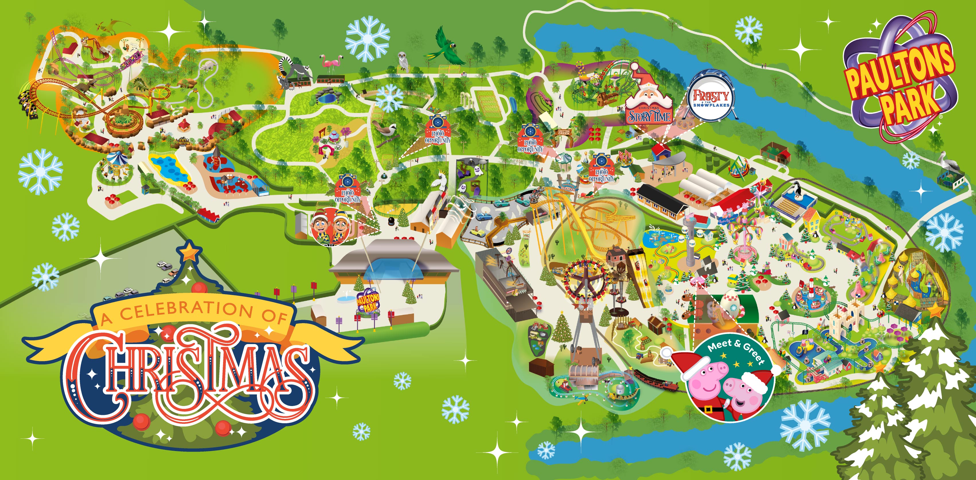 Paultons Park Twixmas Map 2025